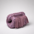 Lilac Fringe Clutch